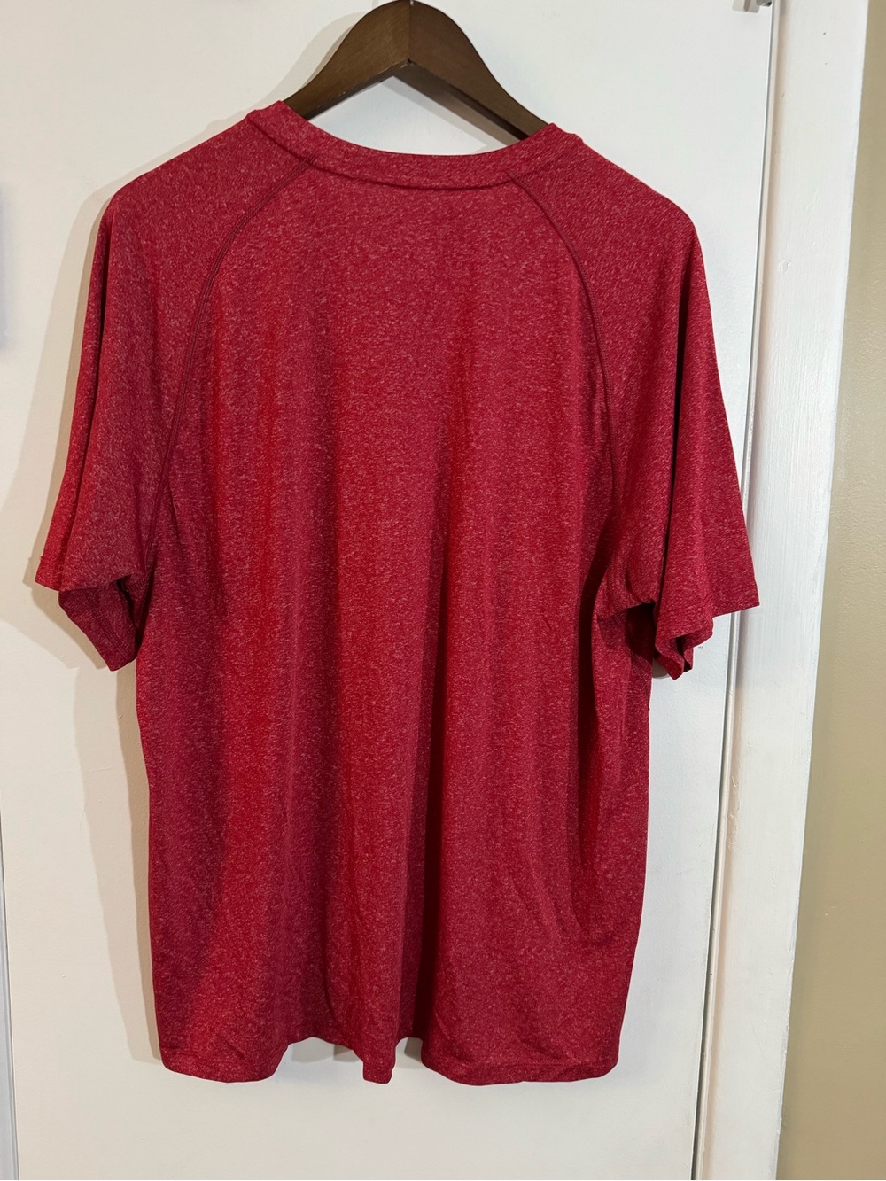 adidas Men's Heathered Red Short Sleeve Athletic Tee